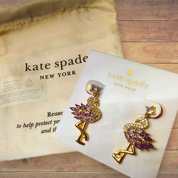 Kate Spade Stork Earrings BNWT - Picture 1 of 7